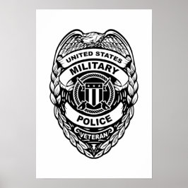 U.S. Military Police Veteran Abzeichen Poster