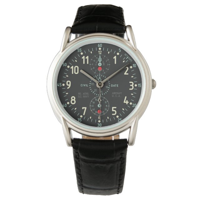 U.S. NAVY Aircraft Clock imitation Armbanduhr (Vorderseite)