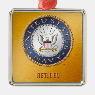 U.S. Navy Remüde Keramik Ornament Aus Metall