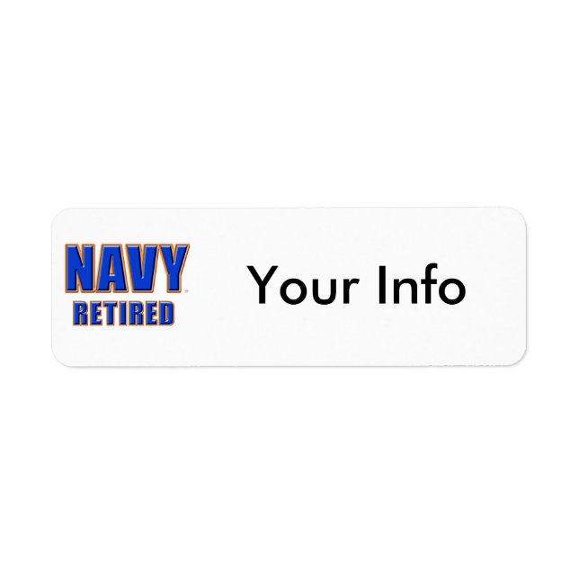 U.S. Navy Remüde Rücksendeadressen-Aufkleber (Vorne)