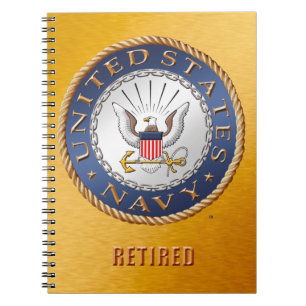 U.S. Navy Remüde Spiral Foto Notebook Notizblock