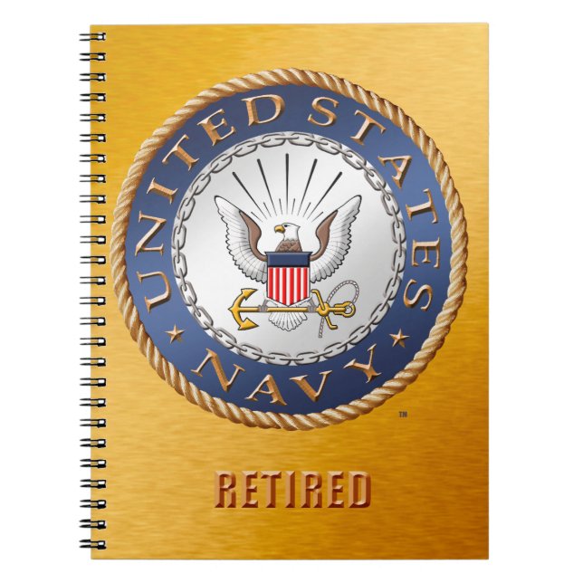 U.S. Navy Remüde Spiral Foto Notebook Notizblock (Vorderseite)