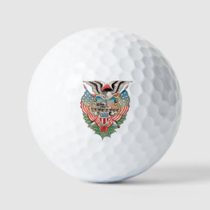 U.S. Navy Tattoo Golfball