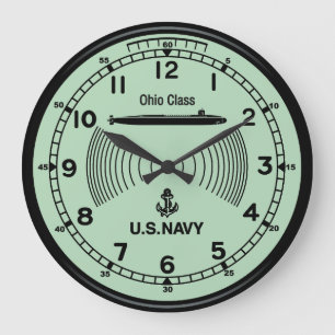 U.S. NAVY-Uhr-Imitation Große Wanduhr