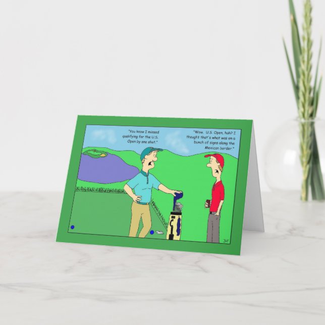 U.S. Ouvrez la carte d'anniversaire de golf (Devant)