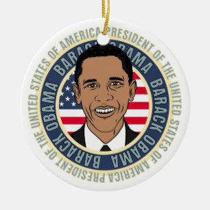 U.S. Präsident Barack Obama Keramik Ornament