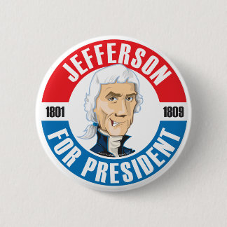 U.S. Präsidenten Campaign Button: #3 Jefferson Button