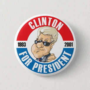 U.S. Präsidenten Campaign Button: #42 Bill Clinto Button