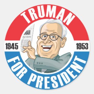 U.S. Präsidenten Campaign Sticker: #33 Harry Runder Aufkleber
