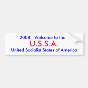 U.S.S.A., 2008 - Willkommen zu, vereinigtes Autoaufkleber