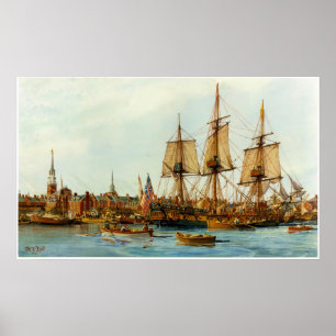 U.S.S. Alfred-Marine-Schiff durch Nowland Van Poster