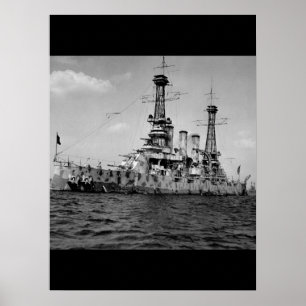 U.S. Schlachtschiff New-Jersey in_War Bild Poster