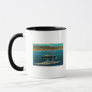 U.S. Schlachtschiffe verankert in Long Beach Tasse