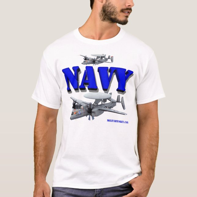 U.S. T-shirt avancé de la marine E-2D Hawkeye (Devant)