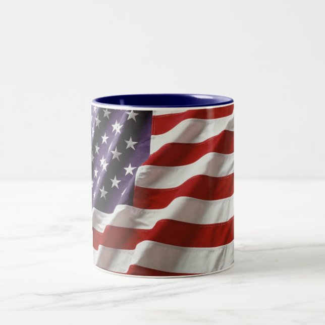 U.S. Tasse de café de ondulation de drapeau (Centre)
