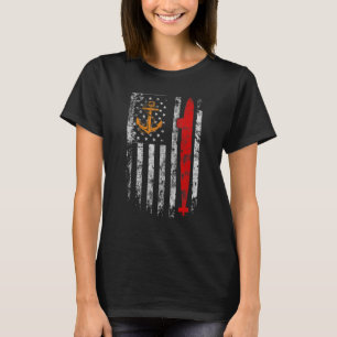U S U-Boot Silent Service Veteran American Flag T-Shirt