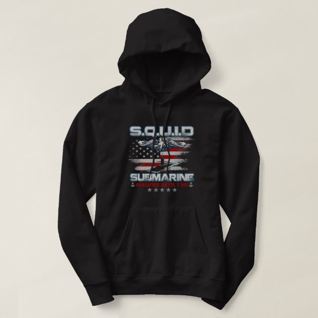 U.S U.S. U-Boot Service Veteran U.S. Flag Hoodie (Design vorne)