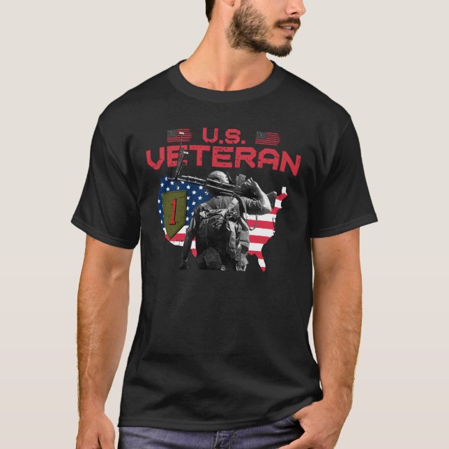 U.S. Veteran The Big Red One T-Shirt (Vorderseite)