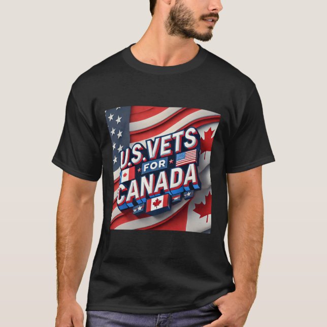 U.s. Vets For Canada Brothers In Arms Sticker  T-Shirt (Vorderseite)