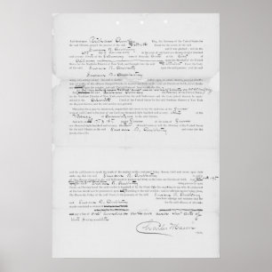 U.S. vs Susan B. Anthony Record of Conviction 1873 Poster