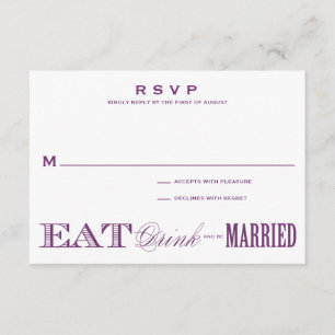 U. SEIEN Sie VERHEIRATETES   UAWG 3,5 x 5 RSVP Karte