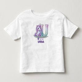 U steht für Einhorn – Personalisiertes T-Shirt für