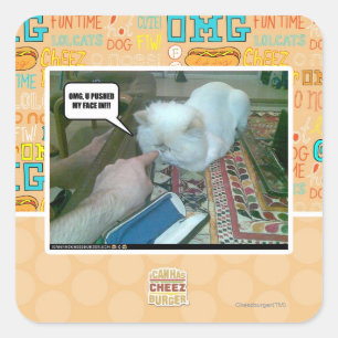 U stieß mir ins Gesicht! Quadratischer Aufkleber