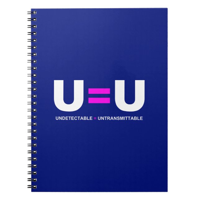 U=U HIV Nicht nachweisbare Gleichheit unübertragba Notizblock (Vorderseite)