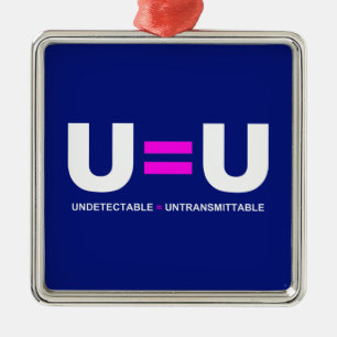 U=U HIV Nicht nachweisbare Gleichheit unübertragba Ornament Aus Metall