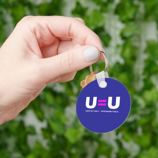U=U HIV Nicht nachweisbare Gleichheit unübertragba Schlüsselanhänger (Hand)