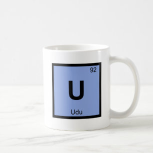 U - Udu Music Chemistry Periodic Table Symbol Kaffeetasse