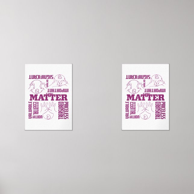 U und I Matter - ASL Empowerment Design Bilderwand Sets (Vorderseite)