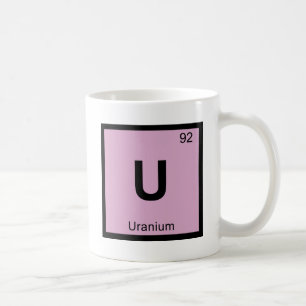 U - Uran Chemie-Periodensystem-Symbol Kaffeetasse
