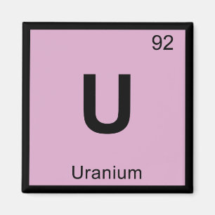 U - Uranchemie - Periodisches Tabellensymbol Magnet