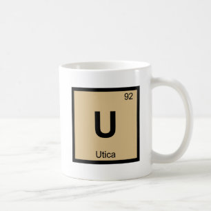 U - Utica New York Chemie Periodensystem Symbol Kaffeetasse