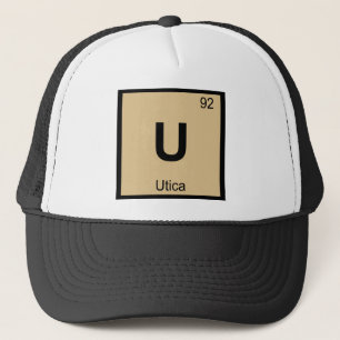 U - Utica New York Chemie Periodensystem Symbol Truckerkappe