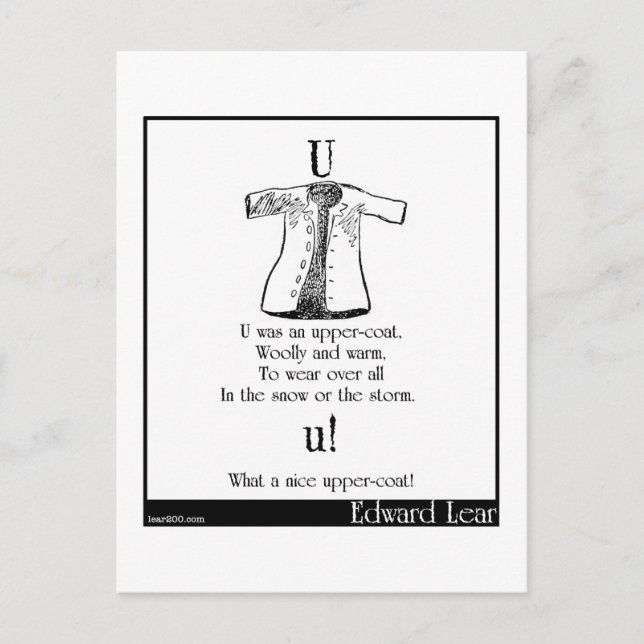 U war ein Obermantel Postkarte (Vorderseite)