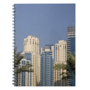 UAE, Dubai. Türme der Residenz Jumeirah Beach Notizblock