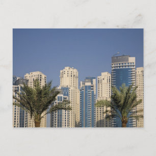 UAE, Dubai. Türme der Residenz Jumeirah Beach Postkarte