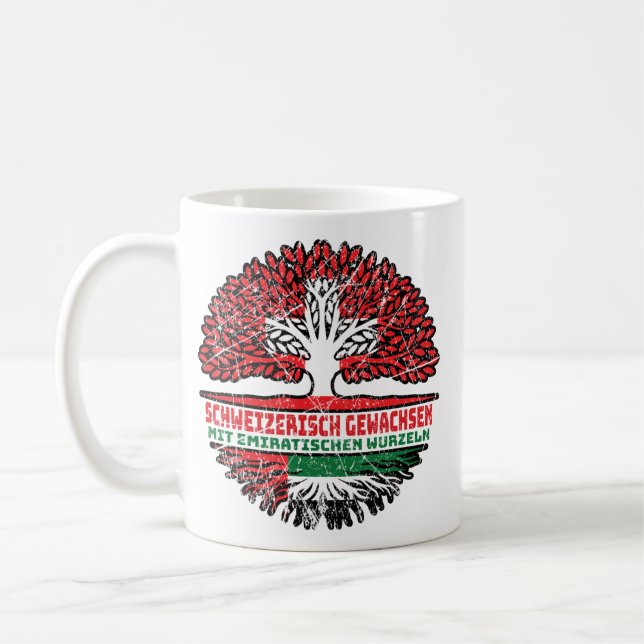UAE Emirate Emiratisch Schweizer Schweiz Kaffeetasse (Links)
