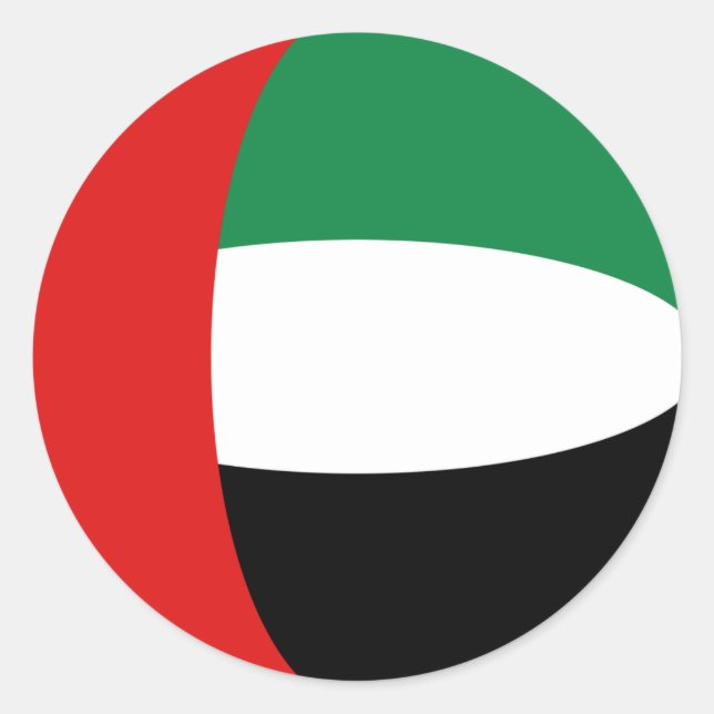 UAE Fisheye Flag Sticker (Vorderseite)