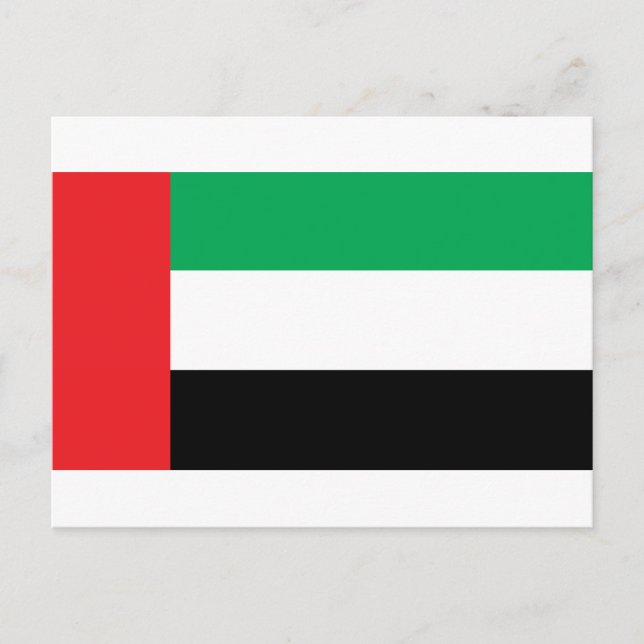 Uae Flag Postkarte (Vorderseite)