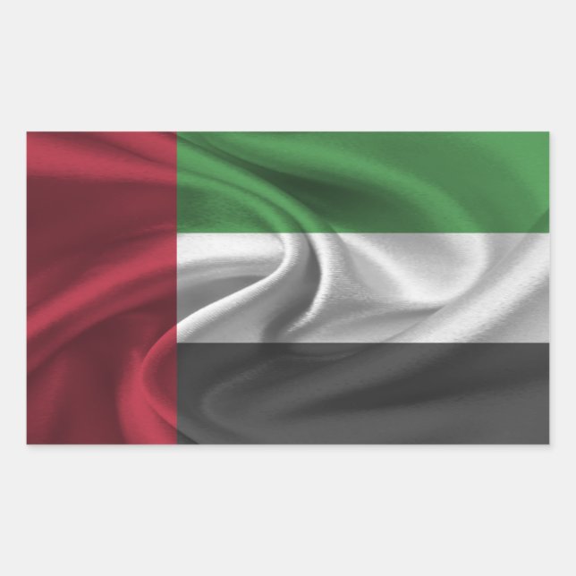UAE-Flagge Rechteckiger Aufkleber (Vorderseite)
