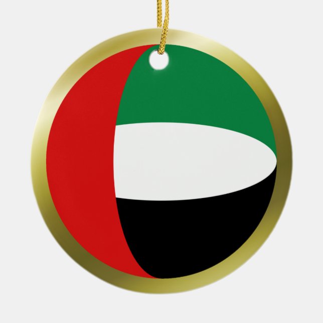 Uae-Flaggen-Verzierung Keramik Ornament (Vorne)