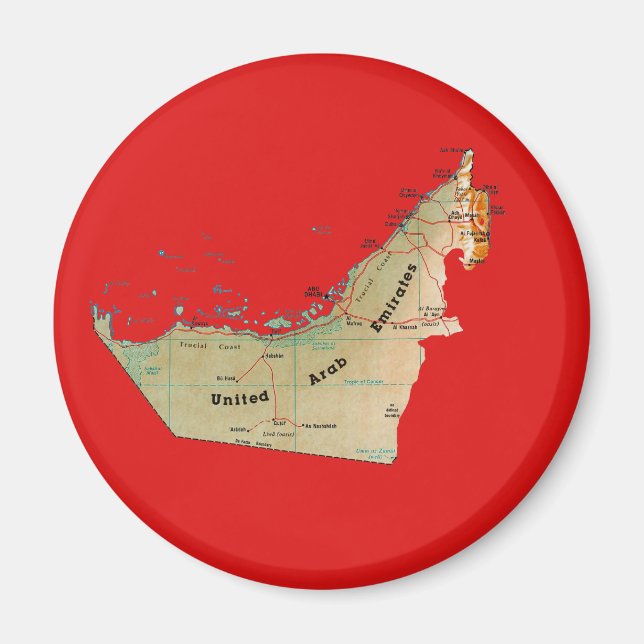 UAE Map Magnet (Vorne)