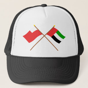 UAE und Abu Dhabi gekreuzte Flaggen Truckerkappe