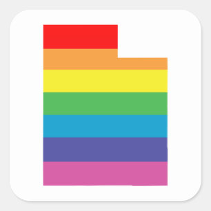 Uah Regenbogen Quadratischer Aufkleber