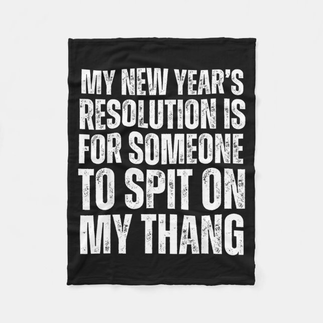 Ual Innuendo Funny Offensive Adult Humor New Years Fleecedecke (Vorderseite)