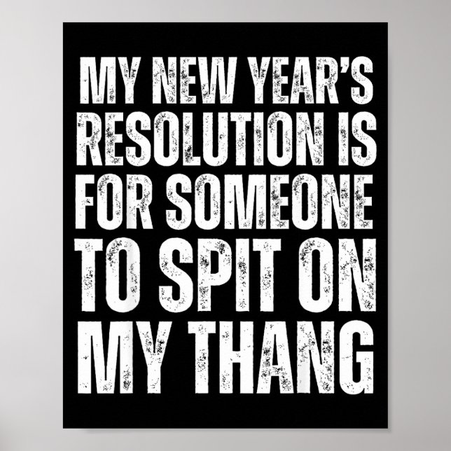 Ual Innuendo Funny Offensive Adult Humor New Years Poster (Vorne)