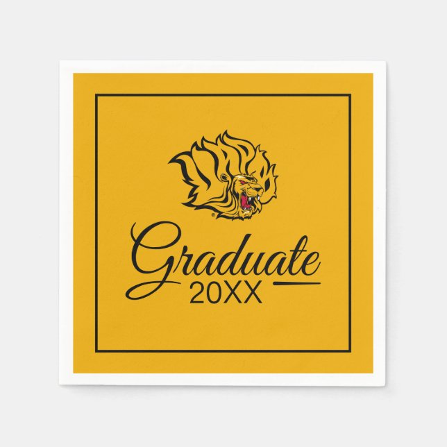 UAPB Golden Lions Graduate Serviette (Vorderseite)